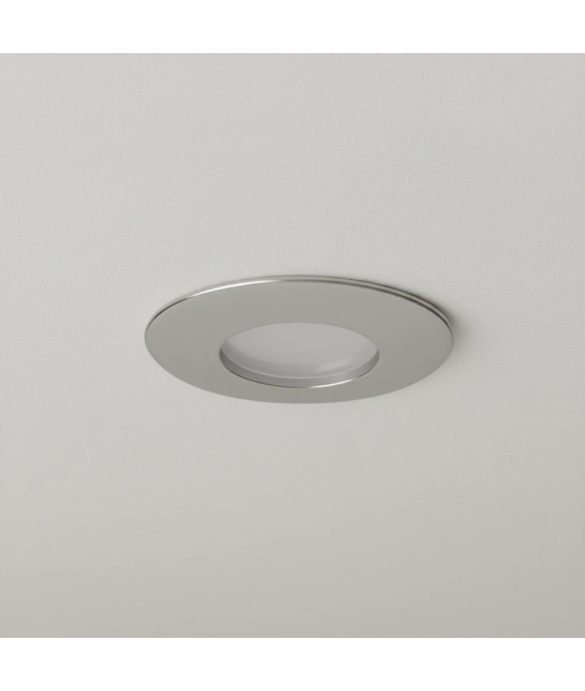 kelvo® KAPA KLV-101-0040 Χωνευτό Φωτιστικό Downlight Σποτ Μπάνιου για Λάμπα MR16 με Ντουί GU10 AC 220-240V Αδιάβροχο IP65 - Νίκελ Χρώμιο - Μ8.5 x Π8.5 x Υ4.2cm - Q7.5cm
